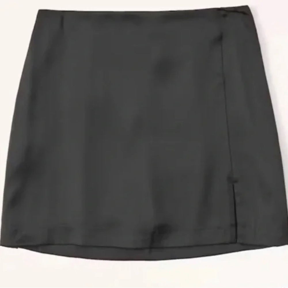 Black Abercrombie and Fitch Satin Mini Skirt